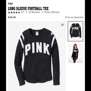 Victoria’s Secret black football tee